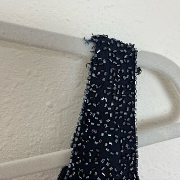 JKARA Navy Sequin Mother of Bride Evening Gown - Picture 6 of 13